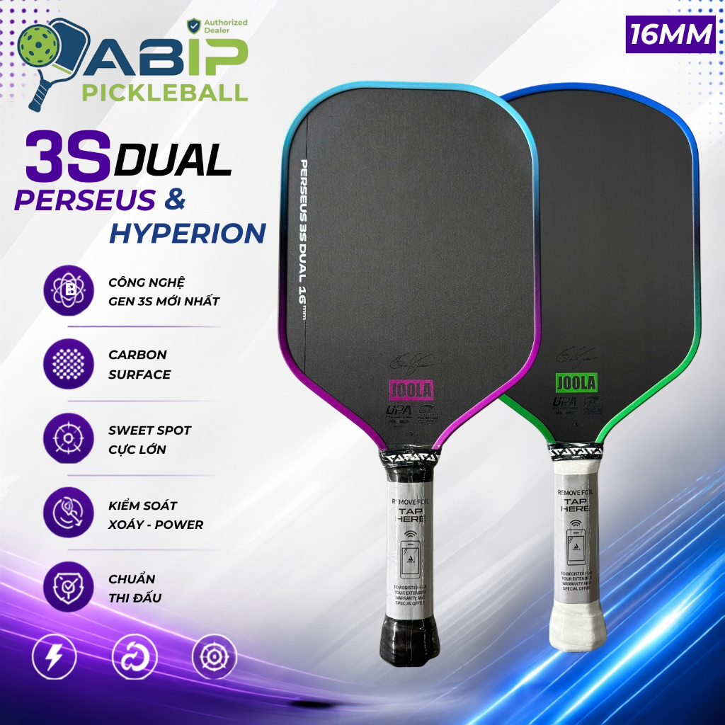 Vợt Pickleball Joola 3S Perseus DUAL, hàng siêu cấp bản 16mm.