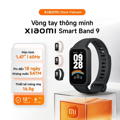 Xiaomi Vòng đeo tay thông minh Smart Band 9 Active | Màn hình 1,47" | Kháng nước 5ATM | Pin 18 ngày - BH 1 năm chính hãn