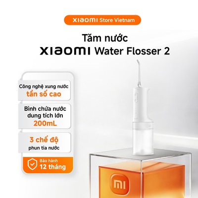 Xiaomi Tăm nước Water Flosser 2 | 3 chế độ | Dung tích lớn 200mL - BH 1 năm chính hãng