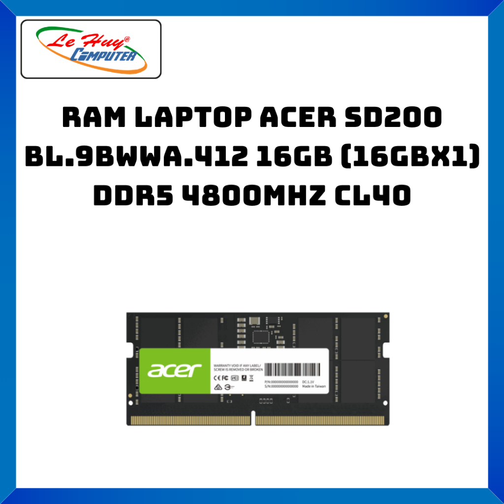 Ram Laptop Acer SD200 BL.9BWWA.412 16GB DDR5 4800MHz - Hàng Chính Hãng