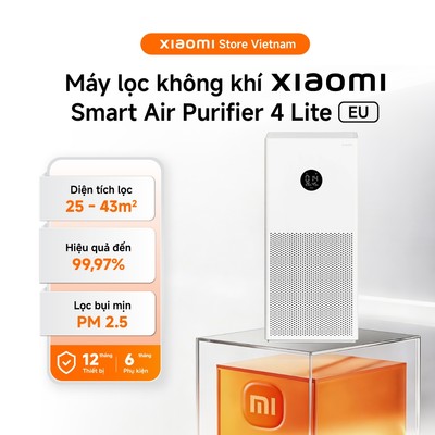 Xiaomi Máy lọc không khí thông minh Smart Air Purifier 4 Lite EU | 99,97% bụi mịn | 5 - 43m² - BH 1 năm chính hãng