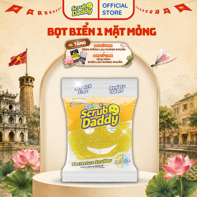 [Phiên Bản Essentials] Miếng chà rửa bọt biển Scrub Daddy, miếng xốp lau chùi đa năng