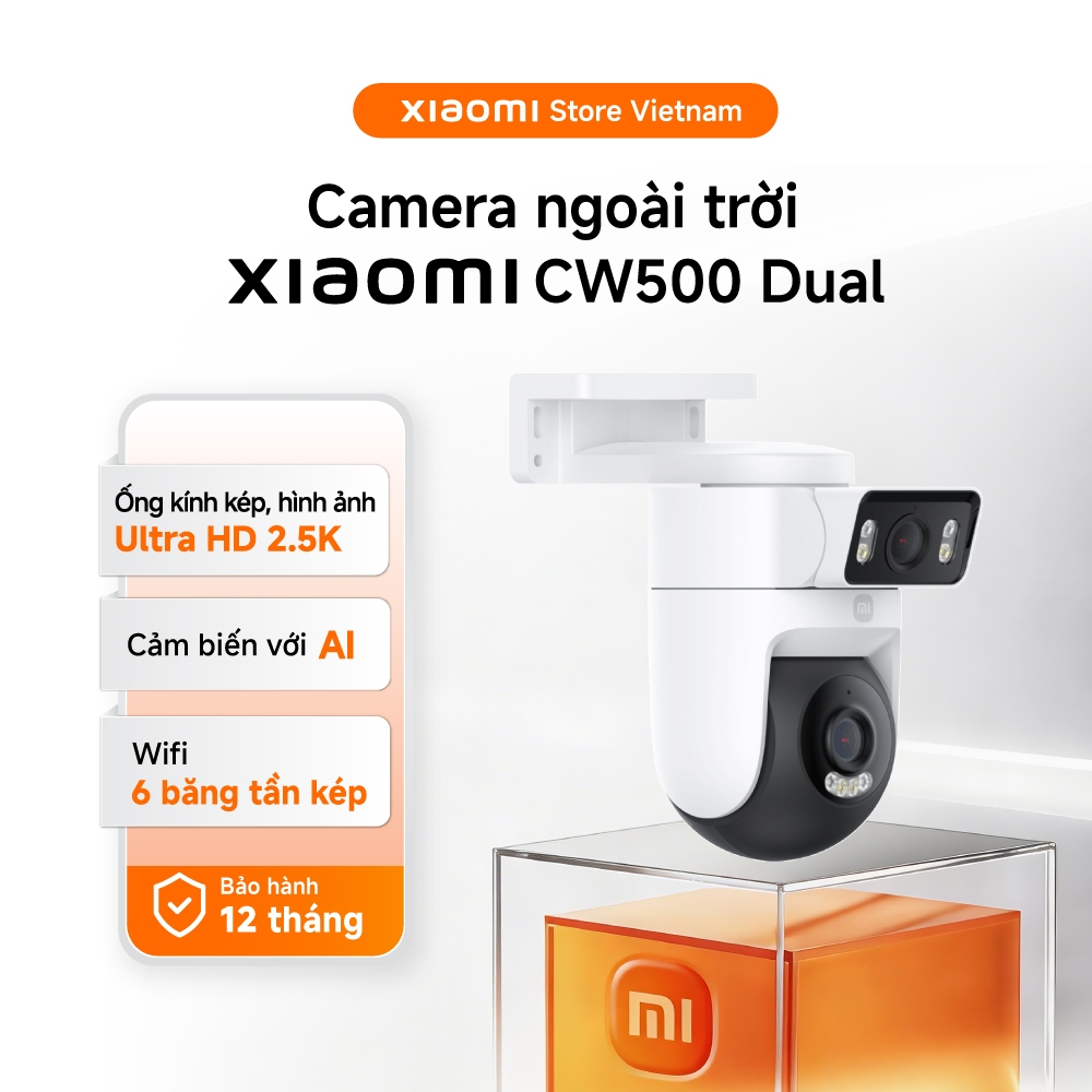 Xiaomi Camera giám sát thông minh CW500 Dual EU | Hình ảnh Ultra HD 2.5K  | Wi-Fi 6 băng tần kép - B
