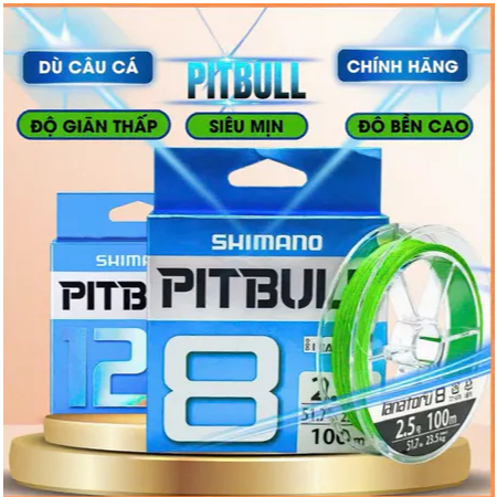 Dây Dù Câu Cá PE Pitbull X4 X8 Chống Mài Mòn Cao