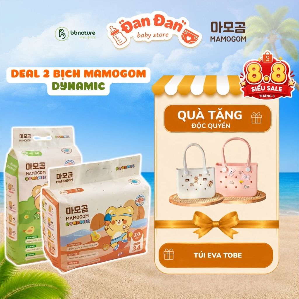 Mamogom dynamic / Deal 2 Bịch Bỉm Mamogom dynamic TẶNG Túi Eva