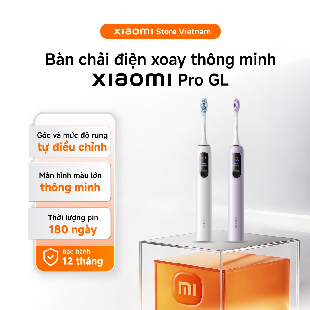Xiaomi Bàn chải điện xoay thông minh Pro GL | độ rung tự điều chỉnh | pin 180 ngày - BH 1 năm chính 