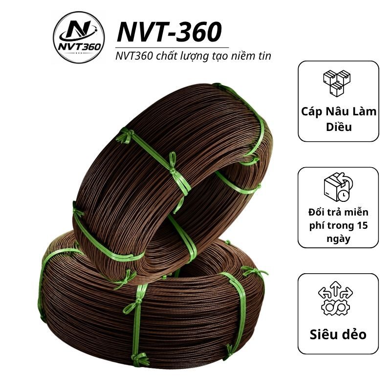 Nan Cáp Quang, Cáp Quang Màu Nâu Làm Diều Song Vân Đuôi Cá Đại Trà 1Li2 1Li5 1Li7 2Li 2Li5