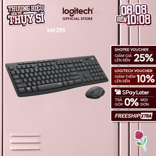 Combo Bàn phím và chuột không dây Logitech MK295 Silent - Giảm ồn, có phím số, bền bỉ