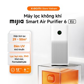 Xiaomi Máy lọc không khí thông minh Mijia Smart Air Purifier 6 EU | UV khử khuẩn | 29 - 50m² - BH 1 năm chính hãng