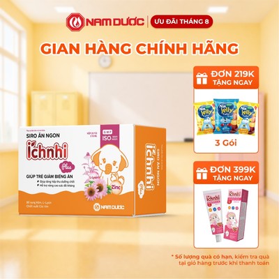 Siro Ăn Ngon Ích Nhi Plus (Gói) - TPBVSK Hỗ Trợ Trẻ Ăn Ngon, Giảm Biếng Ăn, Tăng Hấp Thu Và Sức Đề Kháng - 20 Gói x 10ml
