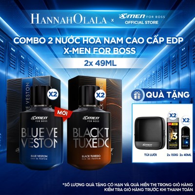 [HANNAH x XMEN FOR BOSS] Combo 2 Nước Hoa Nam Cao Cấp EDP X-Men for Boss 49ml-Hương Thơm Thanh Mát Phóng Khoáng Lịch Lãm