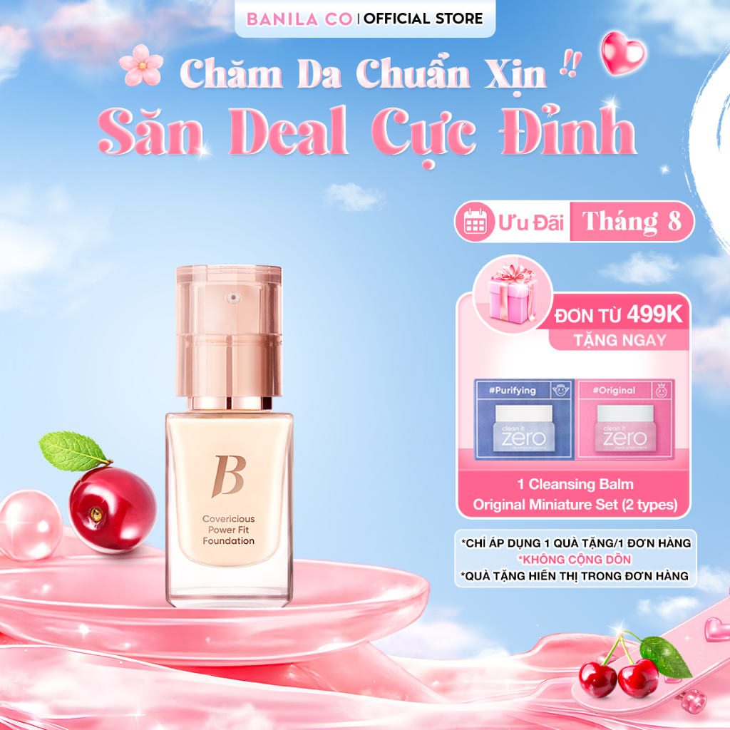 Kem nền mịn lì độ che phủ cao Banila Co Covericious Power Fit Foundation SPF45 PA++ 14ml