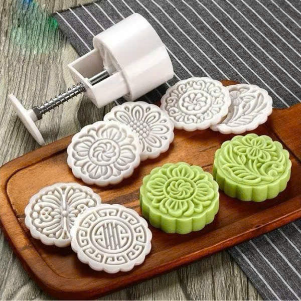 Khuôn Làm Bánh Trung Thu Nhiều Kích Cỡ , 100gr, 125gr