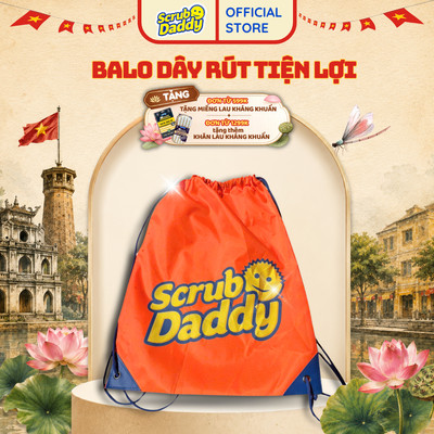 Túi Balo Drawstring Bag Scrub Daddy dây rút đeo vai - Ba Lô