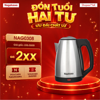 Ấm siêu tốc nagakawa nag0308 1.8l bảo hành 12 tháng