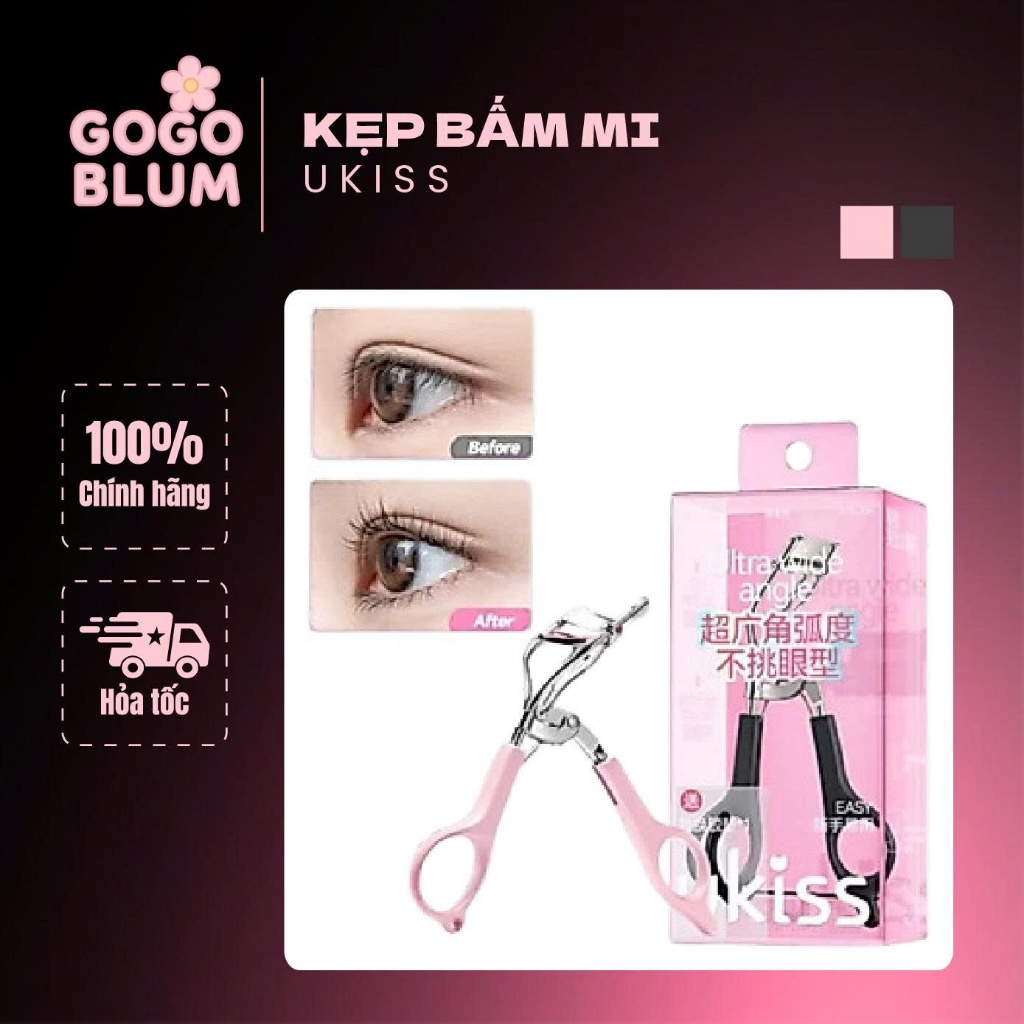 UKISS Kẹp lông mi GOGO BLUM Bấm Mi UKISS Dụng Cụ Uốn Lông Mi Kèm Đệm Mút Thay Thế Tiện Dụng