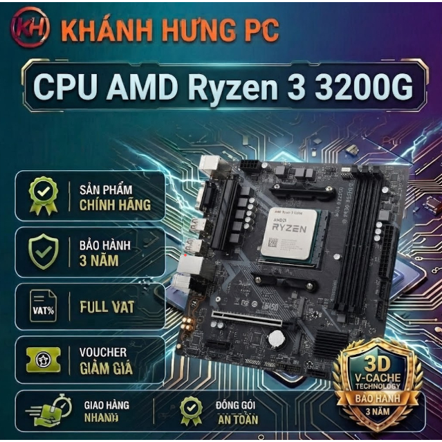 CPU AMD RYZEN 3 3200G /6MB /3.6GHZ /4 NHÂN 4 LUỒNG