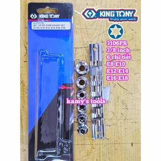 Bộ Tuýp E Kingtony 3106pr Và 4106pr (Bộ Tuýp Sao, Bộ Khẩu E)