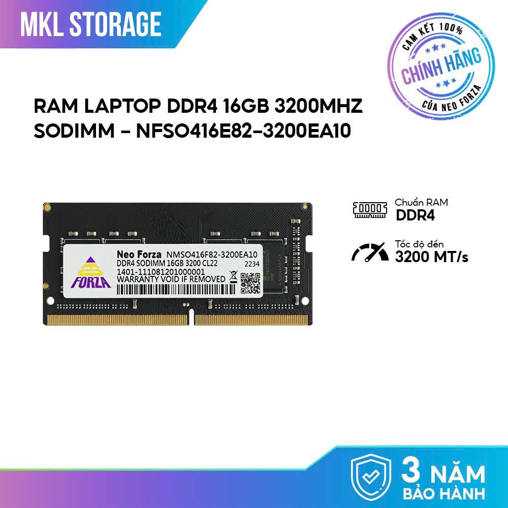 RAM Laptop NEO DRAM DDR4 16GB 3200Mhz SODIMM Model: NFSO416E82-3200EA10
