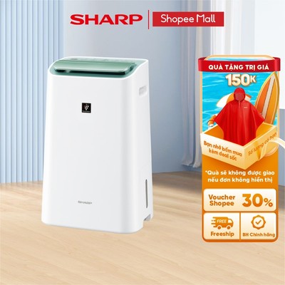 Máy tạo Plasmacluster ION và hút ẩm DW-E16FA-W Sharp [Diện tích 38 m2, Có tính năng hẹn giờ, hong khô quần áo]