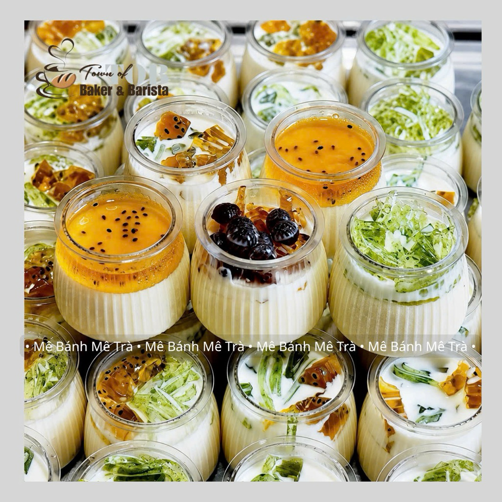 20-50 HŨ NHỰA SỌC 120ml KÈM NẮP ĐỰNG SỮA CHUA, PANNA COTTA, PUDDING, MOUSSE - Mê Bánh Mê Trà