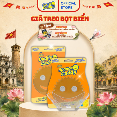 Móc treo bọt biển Scrub Daddy Sponge Caddy đa năng - gọn gàng, sạch sẽ cho nhà bếp và phòng tắm