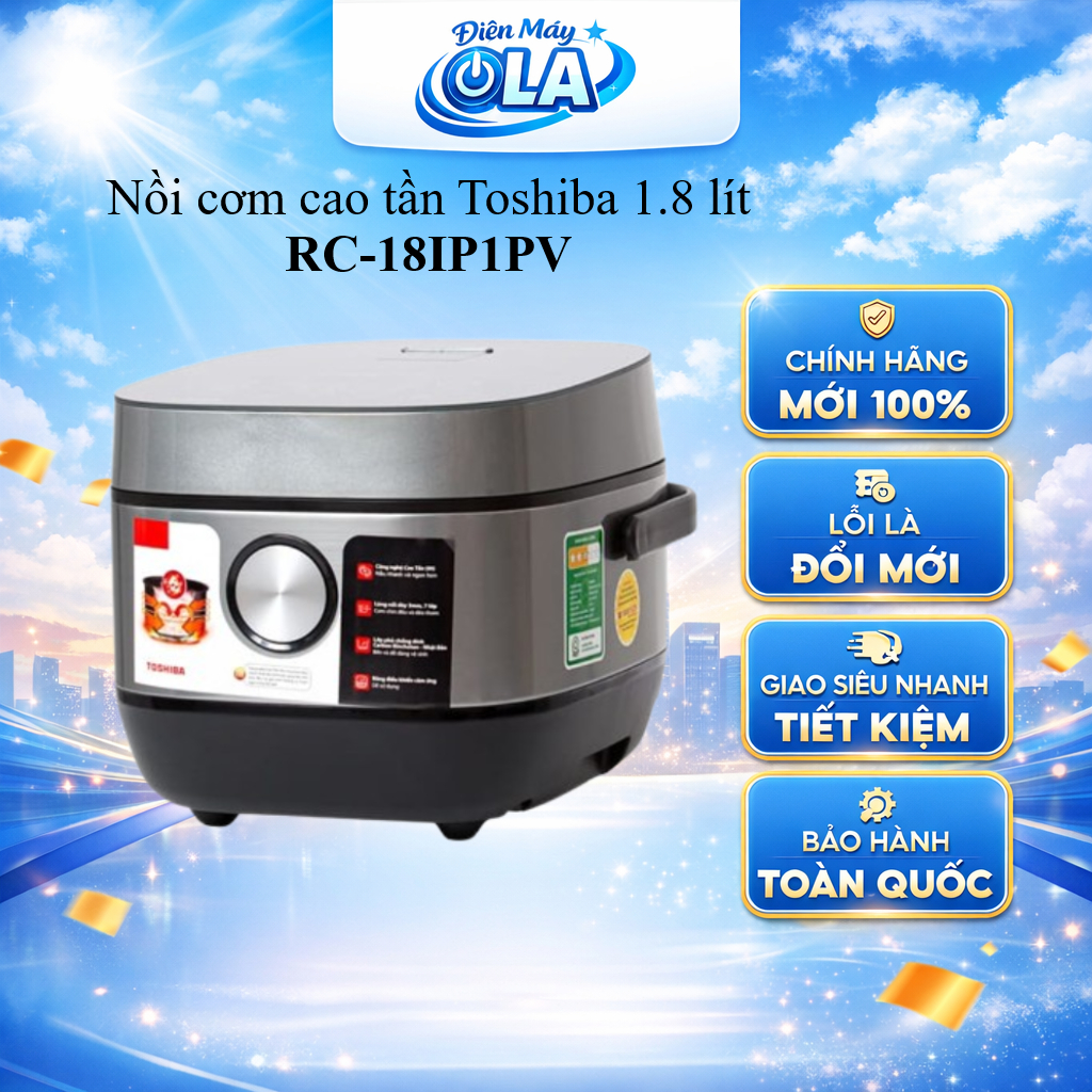 (TOÀN QUỐC) - RC-18IP1PV - Nồi cơm cao tần Toshiba 1.8 lít RC-18IP1PV