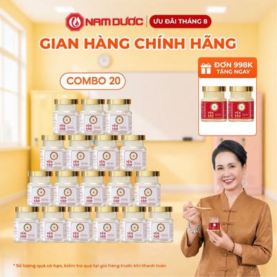 COMBO (20 hũ , 30 hũ ) Yến Sào Nam Dược cho cả gia đình, nhiều lựa chọn, dễ dùng ,  hộp 1 lọ 70ml