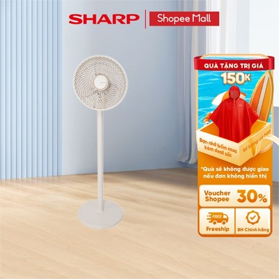 Quạt tuần hoàn Sharp PJ-CD114V-C - Công suất lớn 36W, Tạo Ion Âm lọc khí, Sải cánh lớn 10 inch làm mát rộng - Chính Hãng