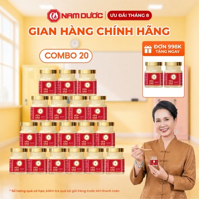 [COMBO 20 hũ, 30 hũ ] Yến sào Nam Dược 70ml tổ yến chưng đường phèn, hộp 1 lọ 70ml