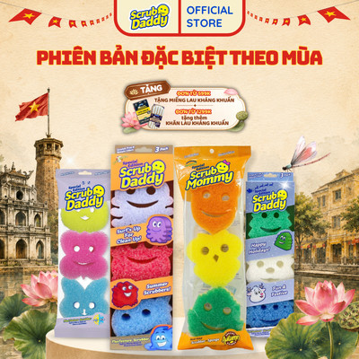 [Phiên Bản Bốn Mùa] Miếng rửa chén bọt biển Scrub Daddy - Scrub Mommy phiên bản đặc biệt
