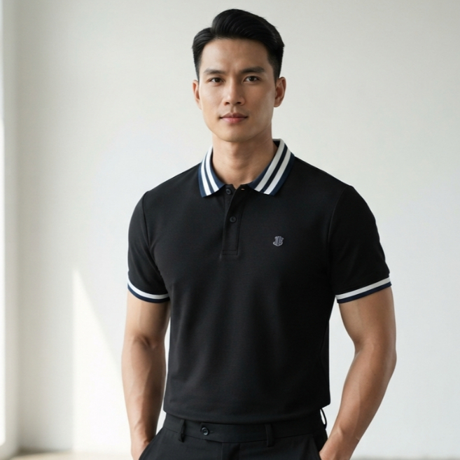 Áo polo nam cao cấp RICKY 2 PRO vải gân cotton form regular đủ size cho người từ dưới 95kg - J16