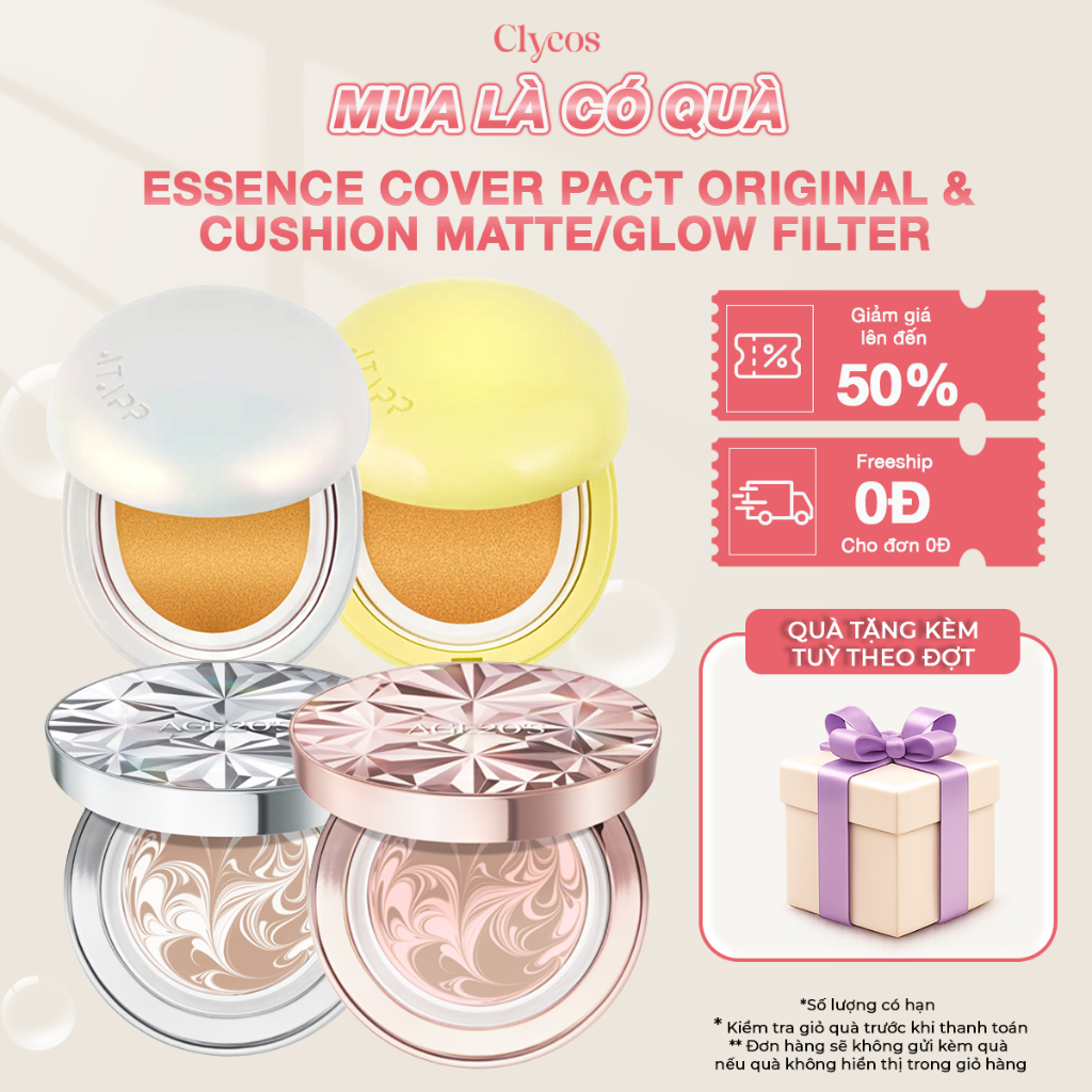 Bộ sưu tập - Phấn tươi AGE20's Essence Cover Pact Original & Phấn nước ATAPP Cushion Matte/Glow Filt