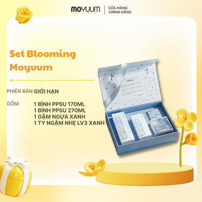 [Phiên Bản Giới Hạn] Set Quà Tặng Moyuum Blooming Edition - Gồm Bình Sữa, Ti Giả & Gặm Nướu Cho Bé