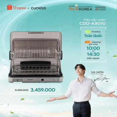 Máy sấy chén CUCKOO 40 lít CDD-A9010 công suất 350W - Hàng chính hãng