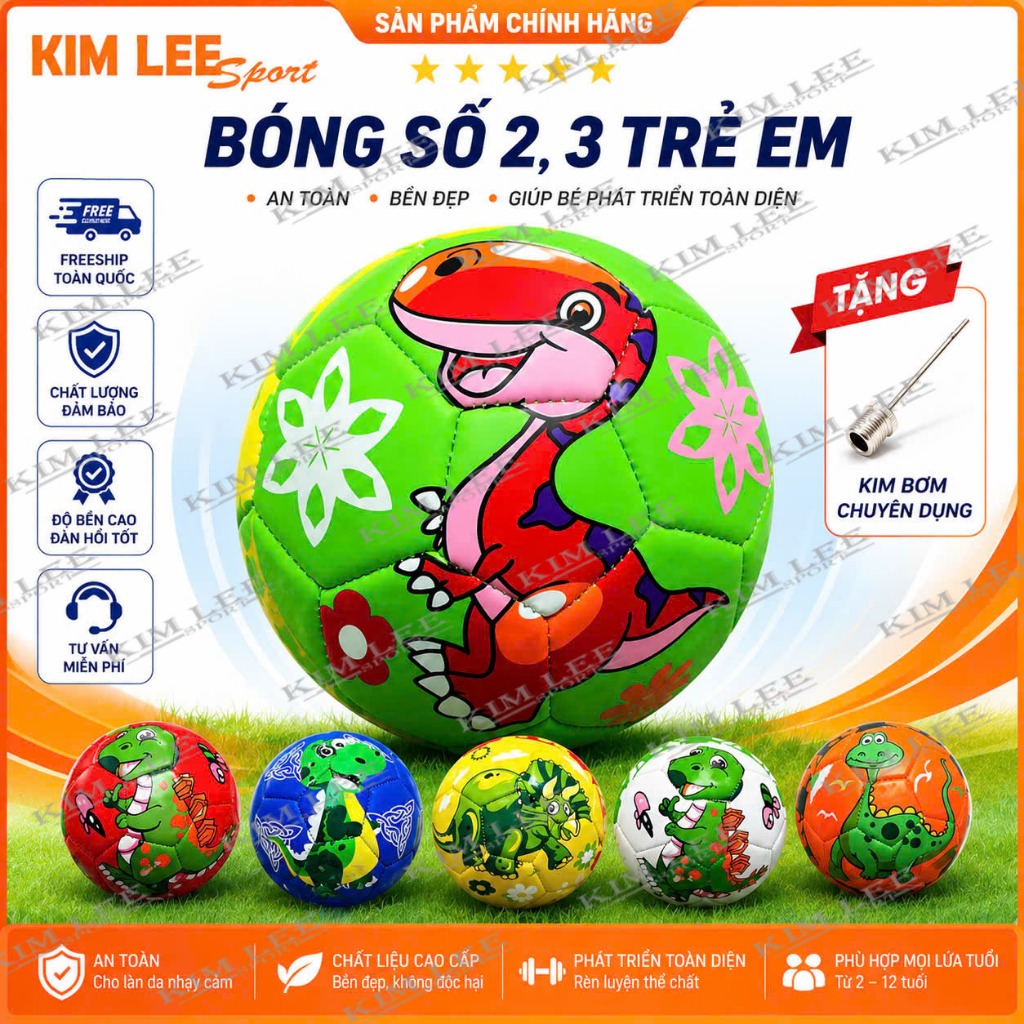 BÓNG ĐÁ SỐ 2 - TRÁI BANH SIZE 2 - SIZE 3 DÀNH CHO CÁC BÉ ( TẶNG KÈM KIM )