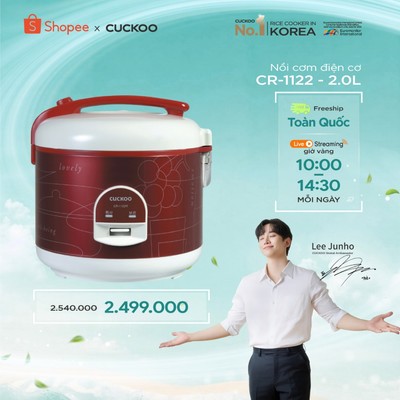 Nồi Cơm Điện CUCKOO CR-1122 màu đỏ - HÀNG CHÍNH HÃNG