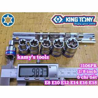 Bộ Tuýp E Kingtony 3106pr Và 4106pr (Bộ Tuýp Sao, Bộ Khẩu E)