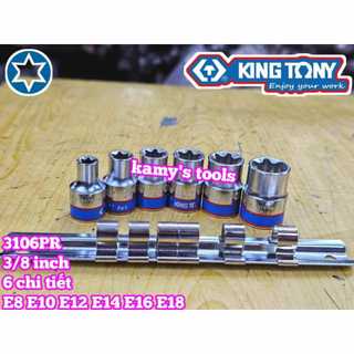 Bộ Tuýp E Kingtony 3106pr Và 4106pr (Bộ Tuýp Sao, Bộ Khẩu E)