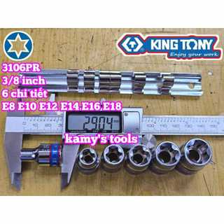Bộ Tuýp E Kingtony 3106pr Và 4106pr (Bộ Tuýp Sao, Bộ Khẩu E)