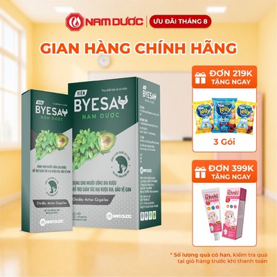 Viên Byesay Nam Dược - TPBVSK Hỗ Trợ Bảo Vệ Gan, Giảm Tác Hại Của Rượu Bia Đến Gan - 5 Hộp x 6 Viên