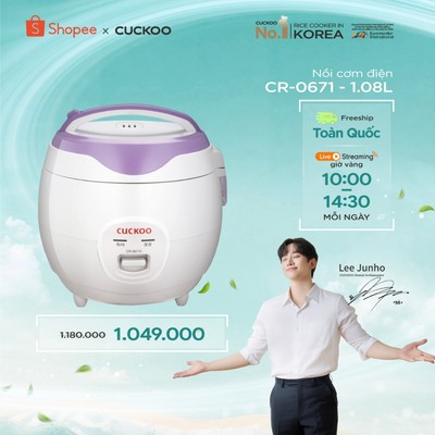 Nồi cơm điện Cuckoo 1 lít CR-0671 - Hàng chính hãng