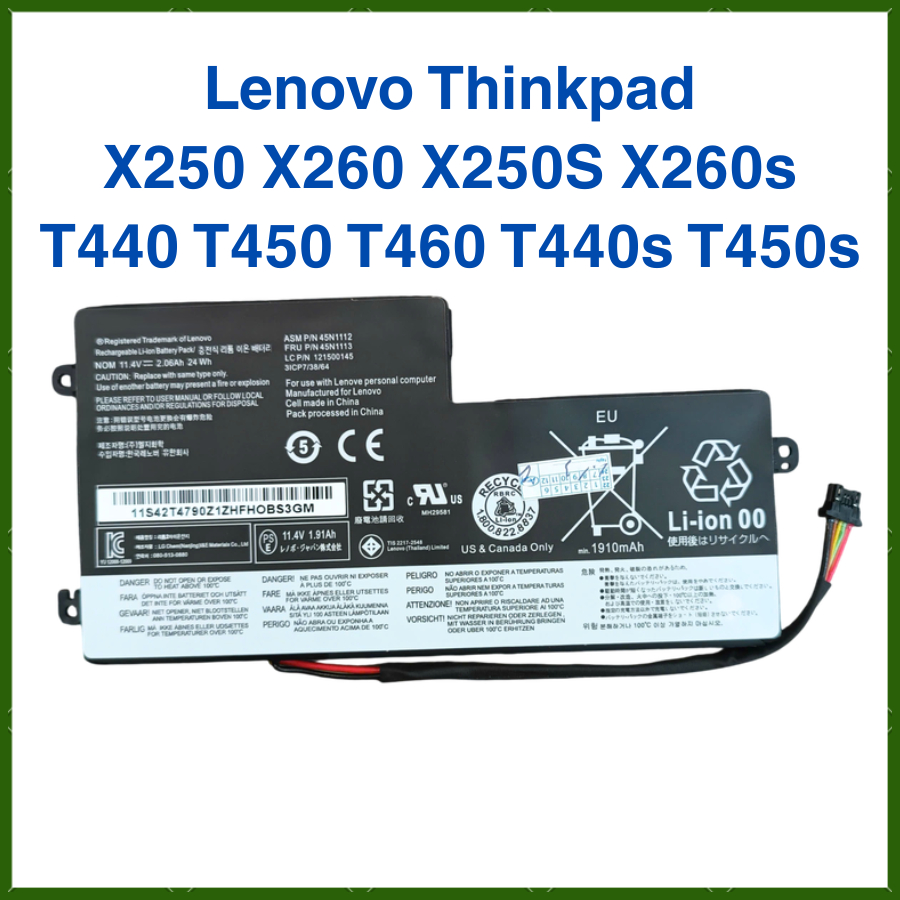 Pin Laptop Lenovo Thinkpad X250 X260 X250S X260s T440 T450 T460 T440s T450s - Pin Lenovo Thinkpad Ne