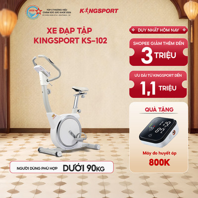 CHỈ GIAO MIỀN BẮC | Xe đạp tập KINGSPORT KS-102 thiết kế hiện đại, kháng lực đa cấp độ, đồng hồ thông minh