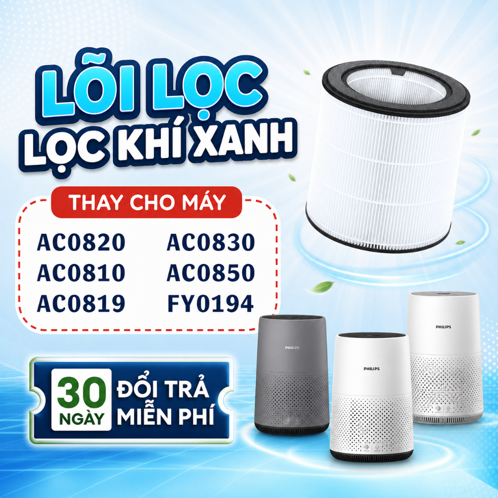 Màng lọc LocKhiXanh® dành cho máy AC0820,AC0810,AC0819,AC0830,AC0850,AC0650,AC1715,AC1711 - HEPA H11