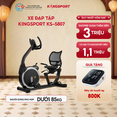 CHỈ GIAO MIỀN NAM | Xe đạp tập KINGSPORT KS-5807 kháng lực từ tính, ghế tựa phù hợp người lớn tuổi