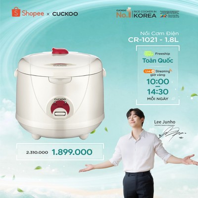 Nồi Cơm Điện CUCKOO 1,8 lít CR-1021 nhiều màu - Hàng chính hãng - Chất lượng Hàn Quốc