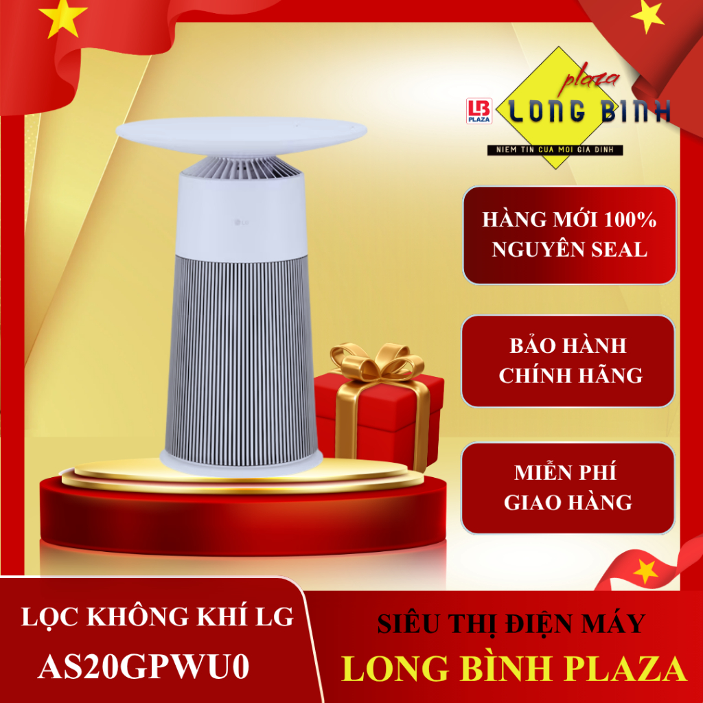 Máy lọc không khí LG tích hợp sạc không dây PuriCare Aero Furniture AS20GPWU0 màu trắng 28W