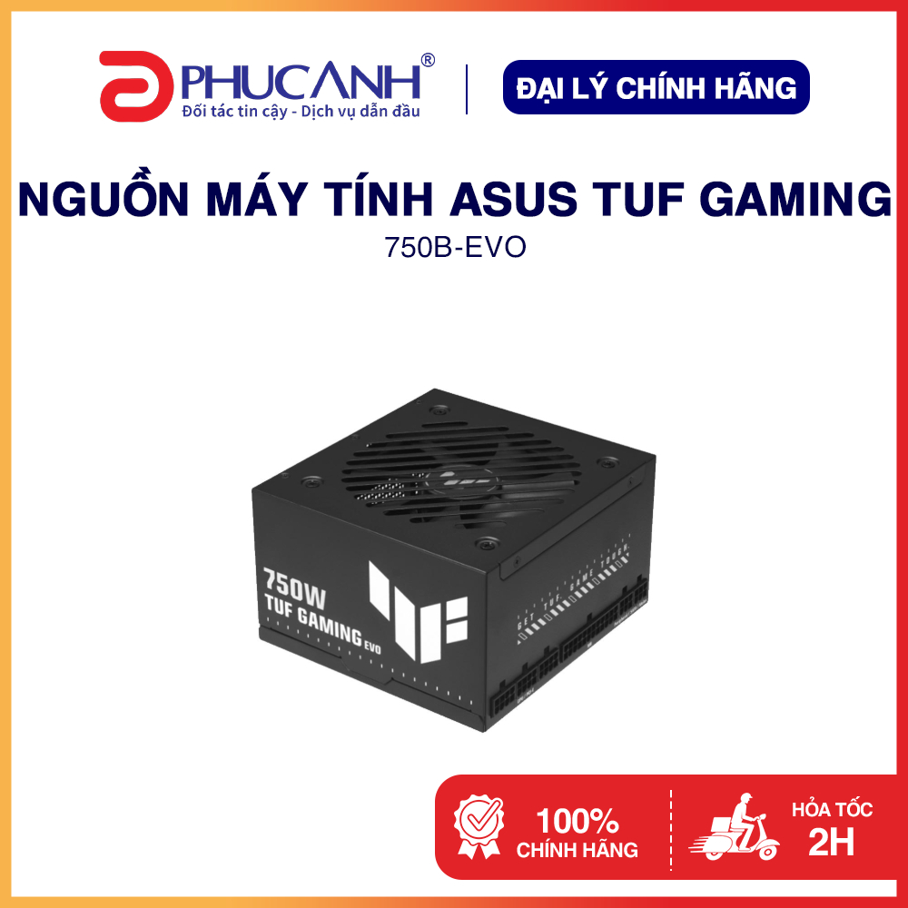 Nguồn máy tính Asus TUF Gaming 750B-EVO 750W, 80 Plus Bronze - Hàng Chính Hãng, BH 72 tháng
