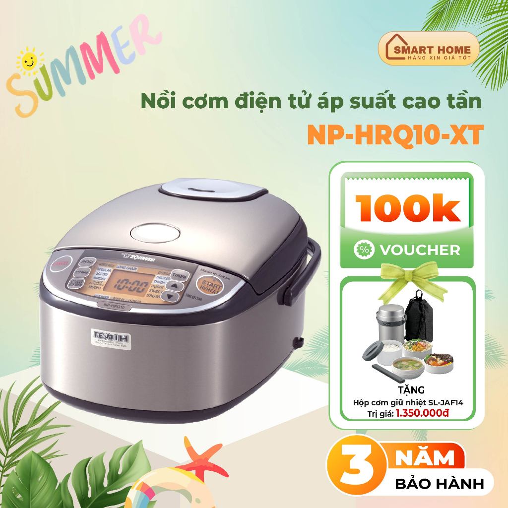 Nồi Cơm Điện Tử Áp Suất Cao Tần Zojirushi 1L/1.8L - NP-HRQ10/18, Công Nghệ Chuẩn Nhật, Bảo Hành 3 Nă